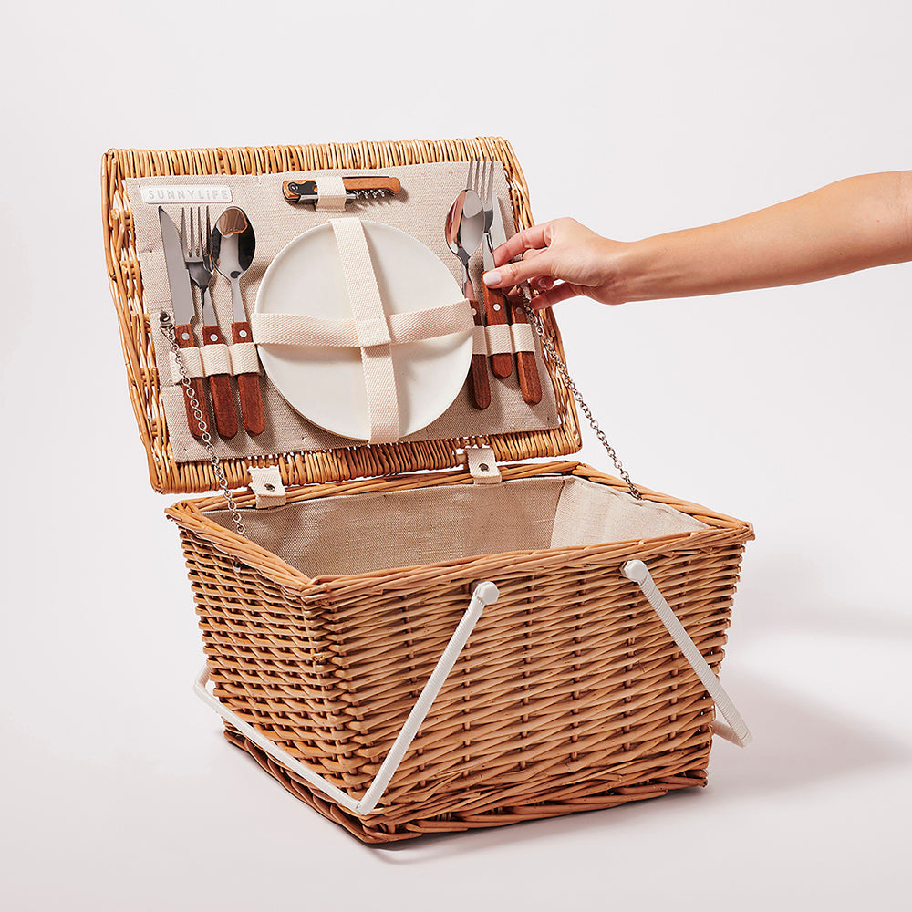 Sunnylife Small Picnic Basket Natural