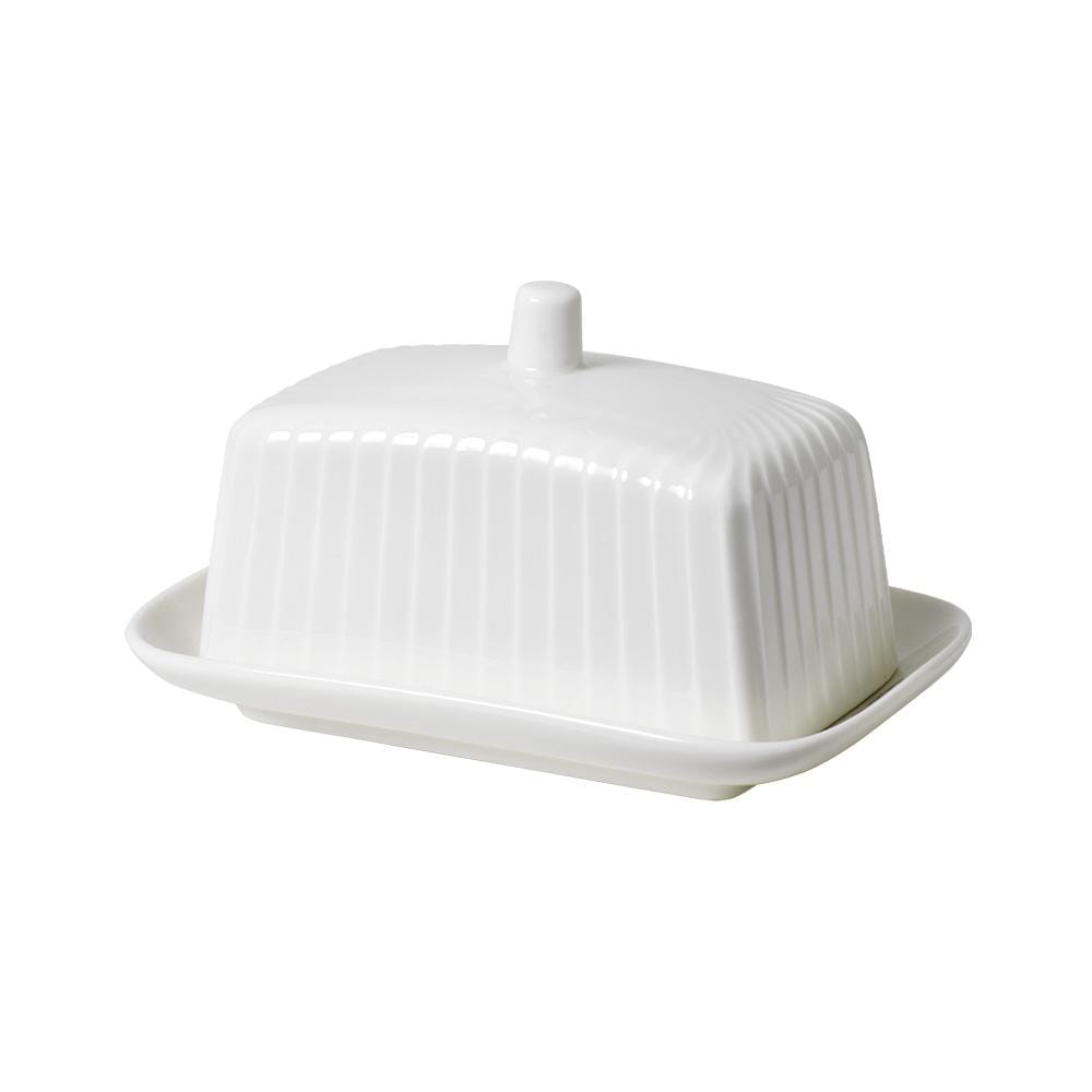 Ambrosia Zest New Bone China Butter Dish White