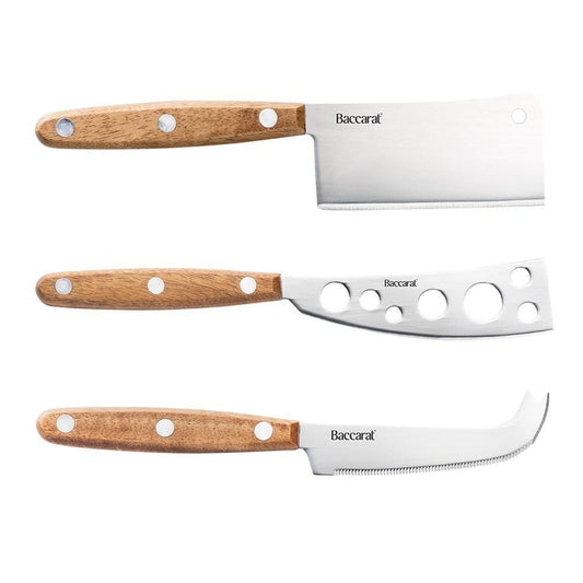 Baccarat Gourmet 3 Piece Cheese Knife Set