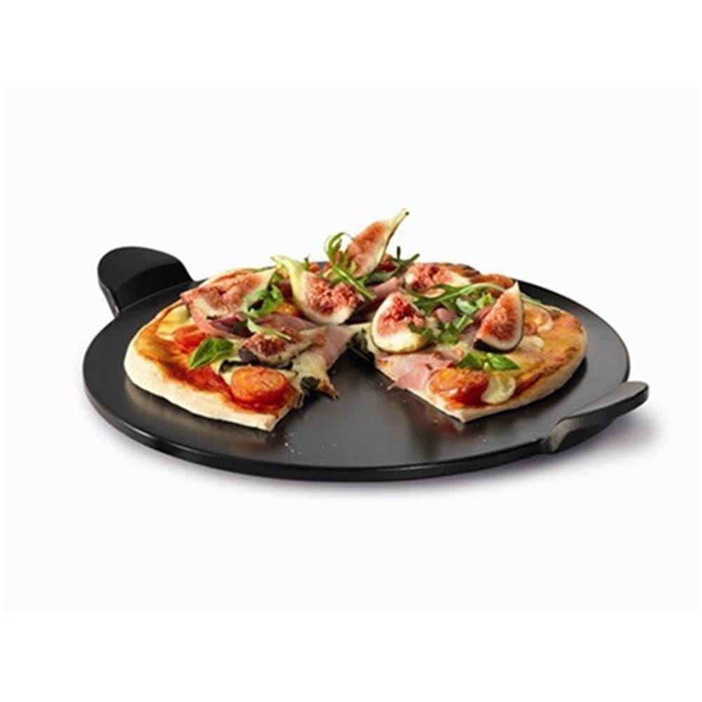 Baccarat Gourmet 46cm Pizza Stone With Handles - Black