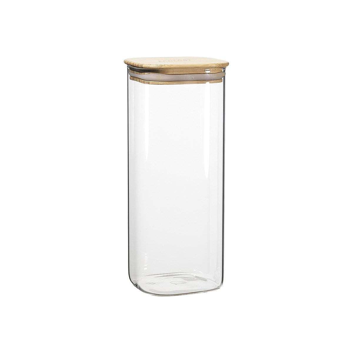 Ecology Pantry Set of 4 Assorted Size Square Glass Canisters