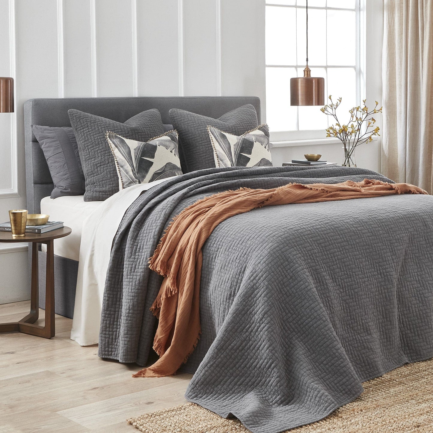 Home Beautiful Naya Coverlet Cinder