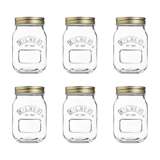 Kilner Genuine Preserve Glass Jar 500ml set of 6