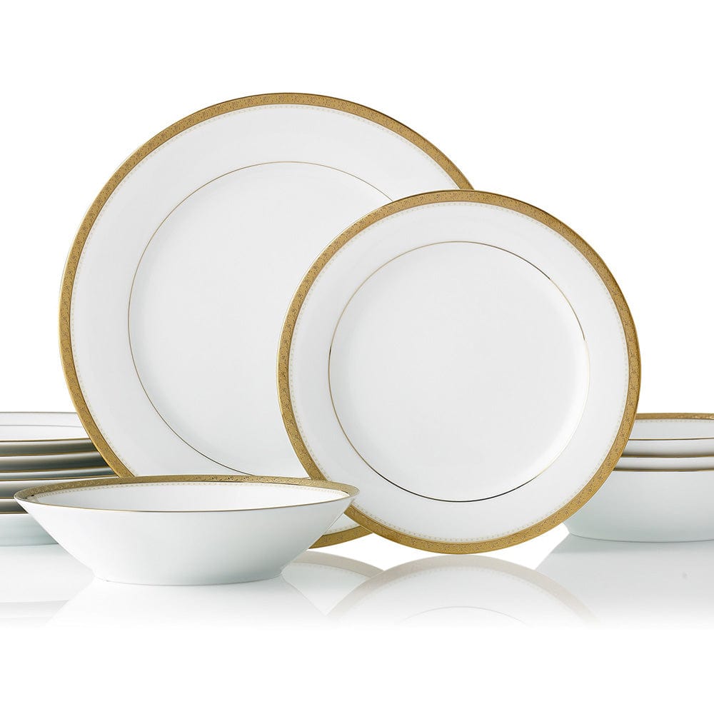 Noritake Charlotta 12 Piece Dinner Set Gold
