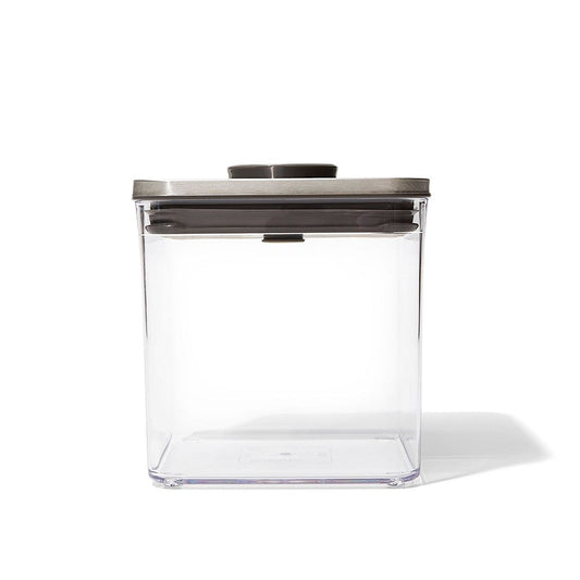 OXO Pop 2.0 Steel Big Square Short Container 2.6L