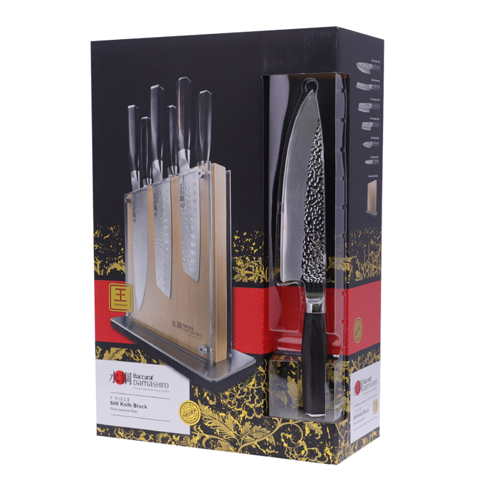 Personalisation For Baccarat Damashiro EMPEROR Shi Knife Block 7 Piece