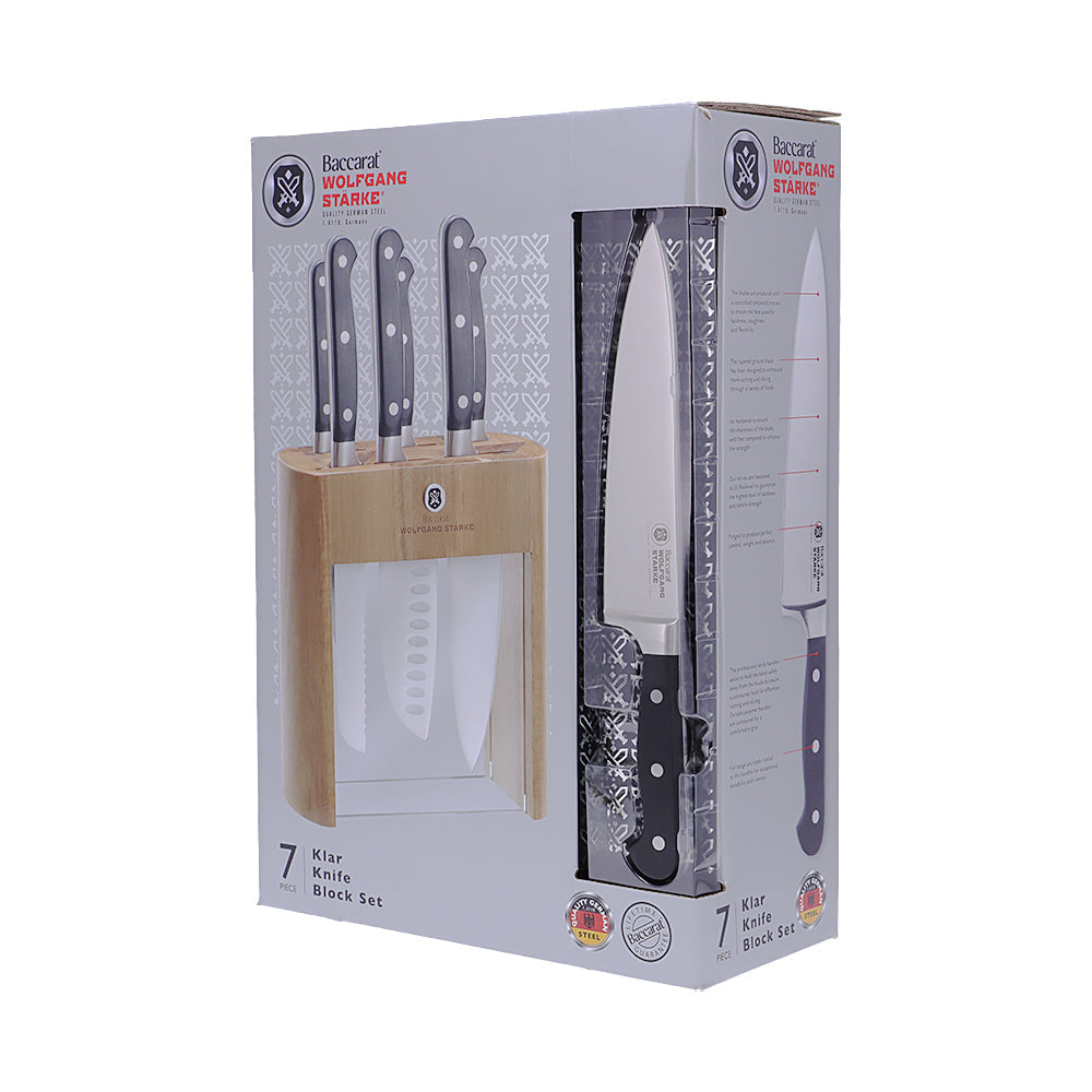 Personalisation For Baccarat Wolfgang Starke Klar Knife Block 7 Piece