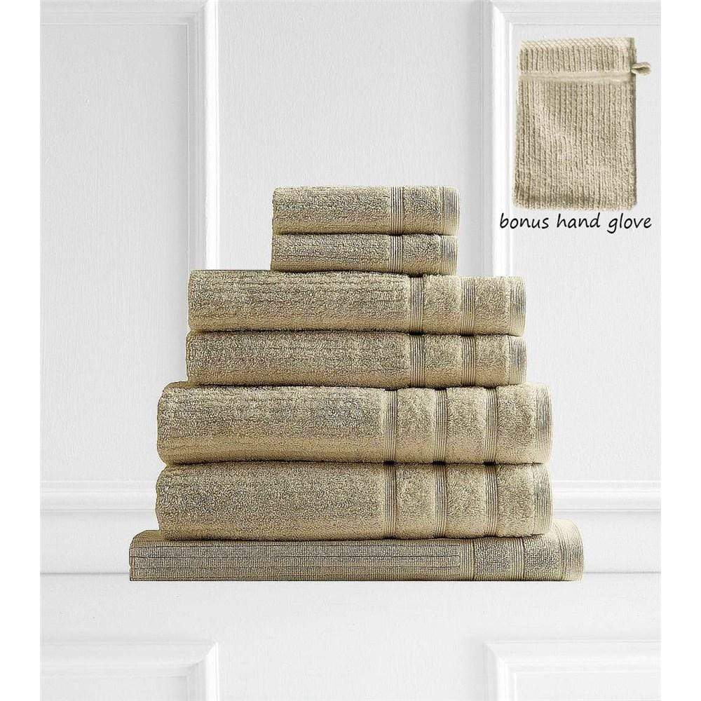 Royal Comfort Eden Egyptian Cotton 600GSM 8 Piece Towel Set