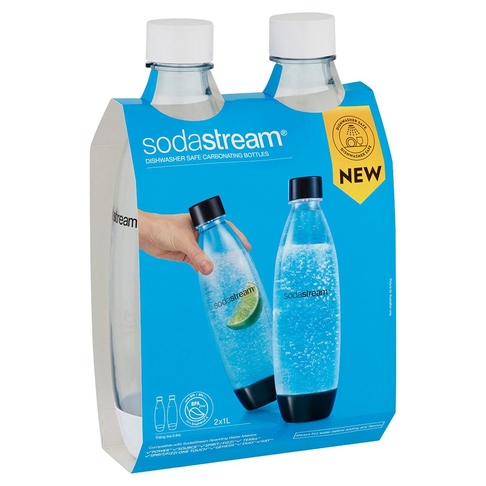 SodaStream Dishwasher Safe Fuse Bottle Twin Pack 1L House