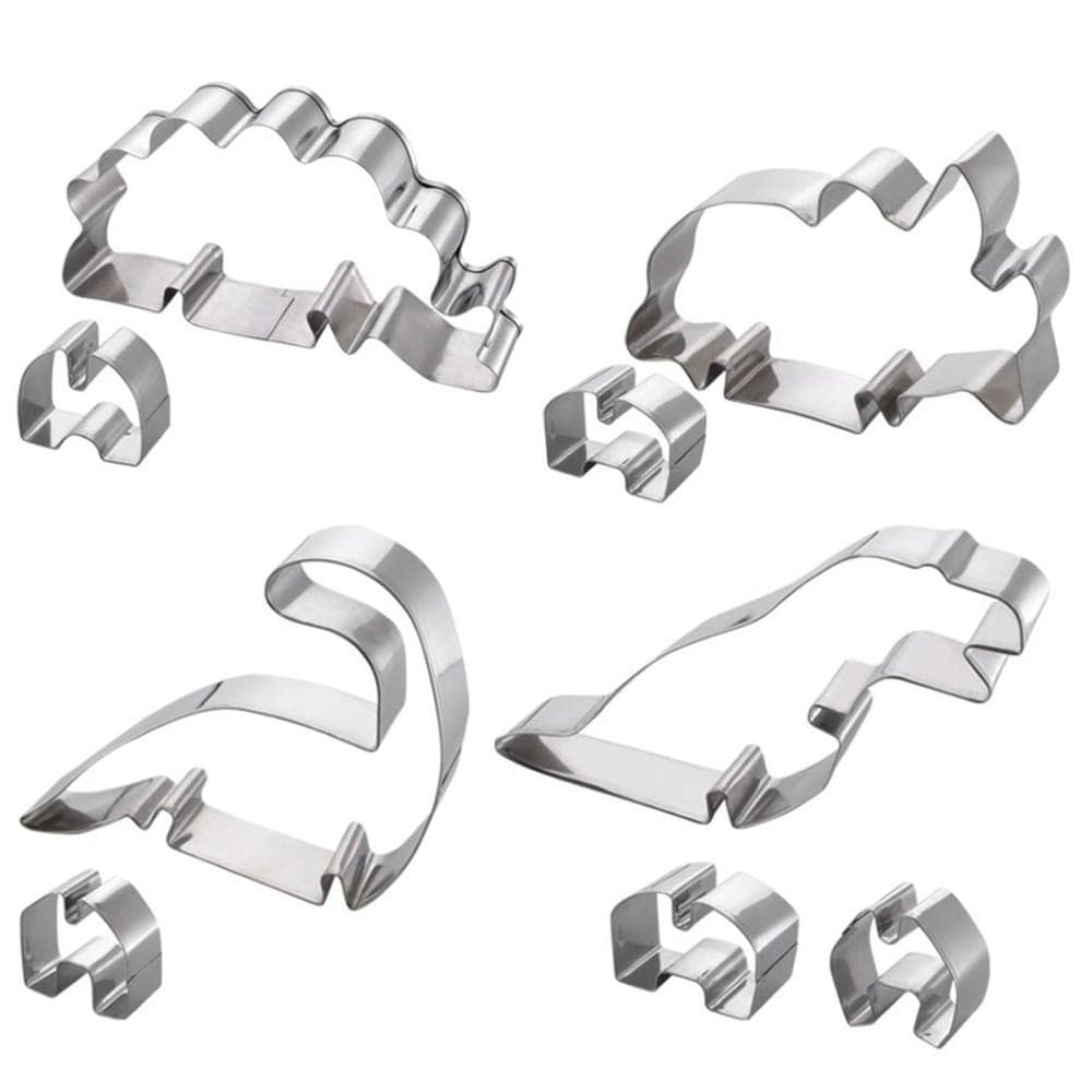 Soffritto Professional Bake 3D Stainless Steel Dinosaur Cookie Cutter Set