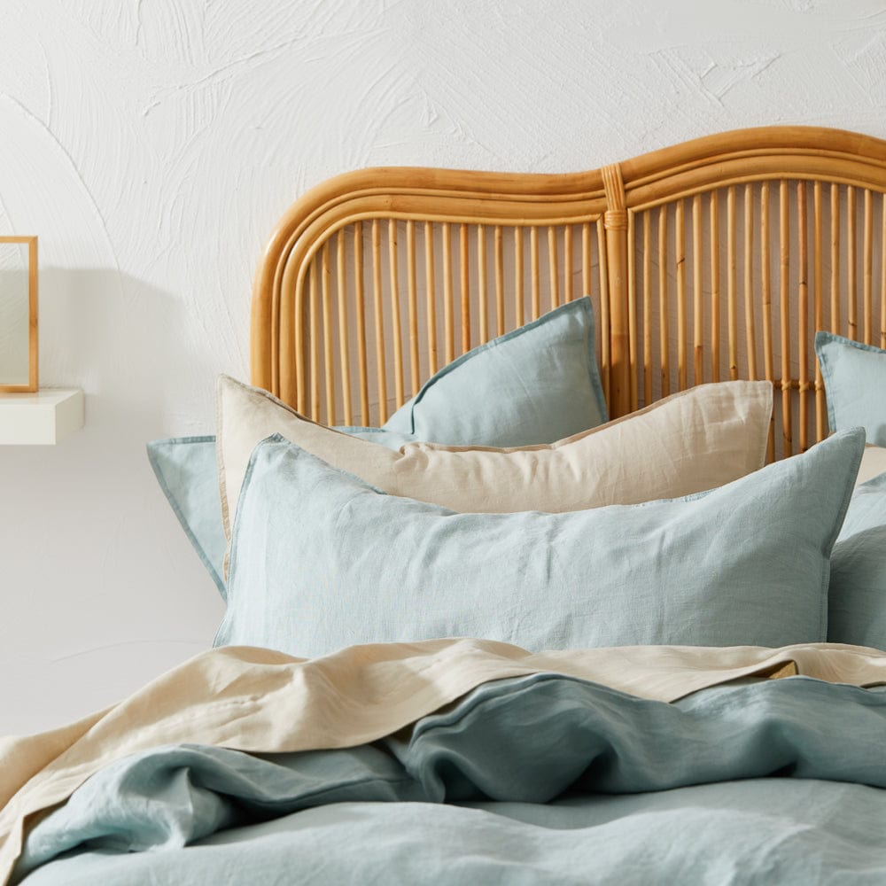 MyHouse Pure European Linen Quilt Cover Set Jade